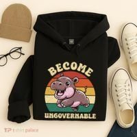 Become Ungovernable Funny Saying Baby Hippopotamus Moo Deng Hoodie thumb 4