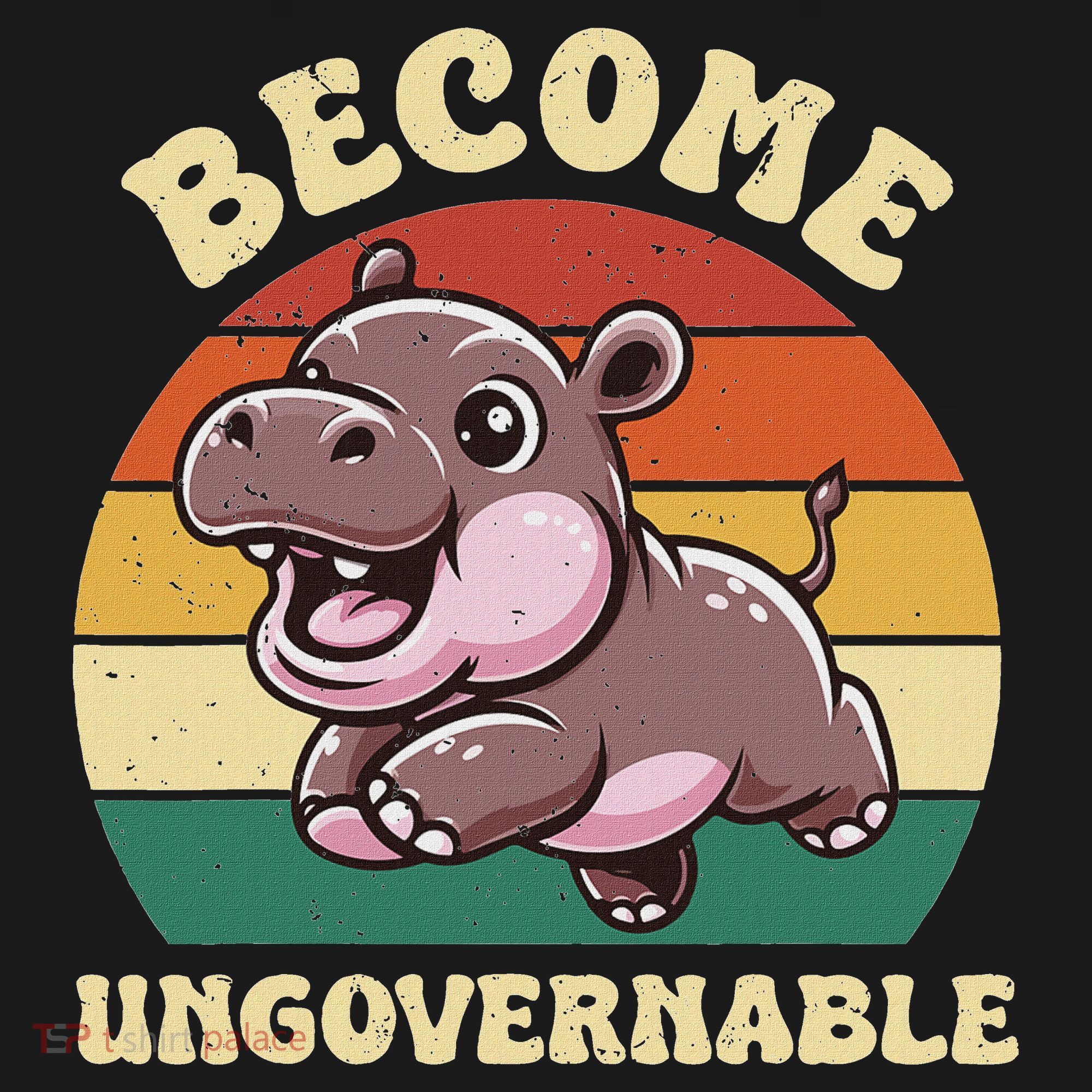 Become Ungovernable Funny Saying Baby Hippopotamus Moo Deng Mousepad
