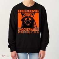 Become Ungovernable Funny Raccoon Japanese Apparel  Women's Sweatshirt thumb 0