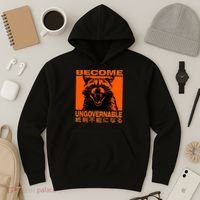 Become Ungovernable Funny Raccoon Japanese Apparel  Hoodie thumb 3