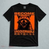 Become Ungovernable Funny Raccoon Japanese Apparel  T-Shirt thumb 5