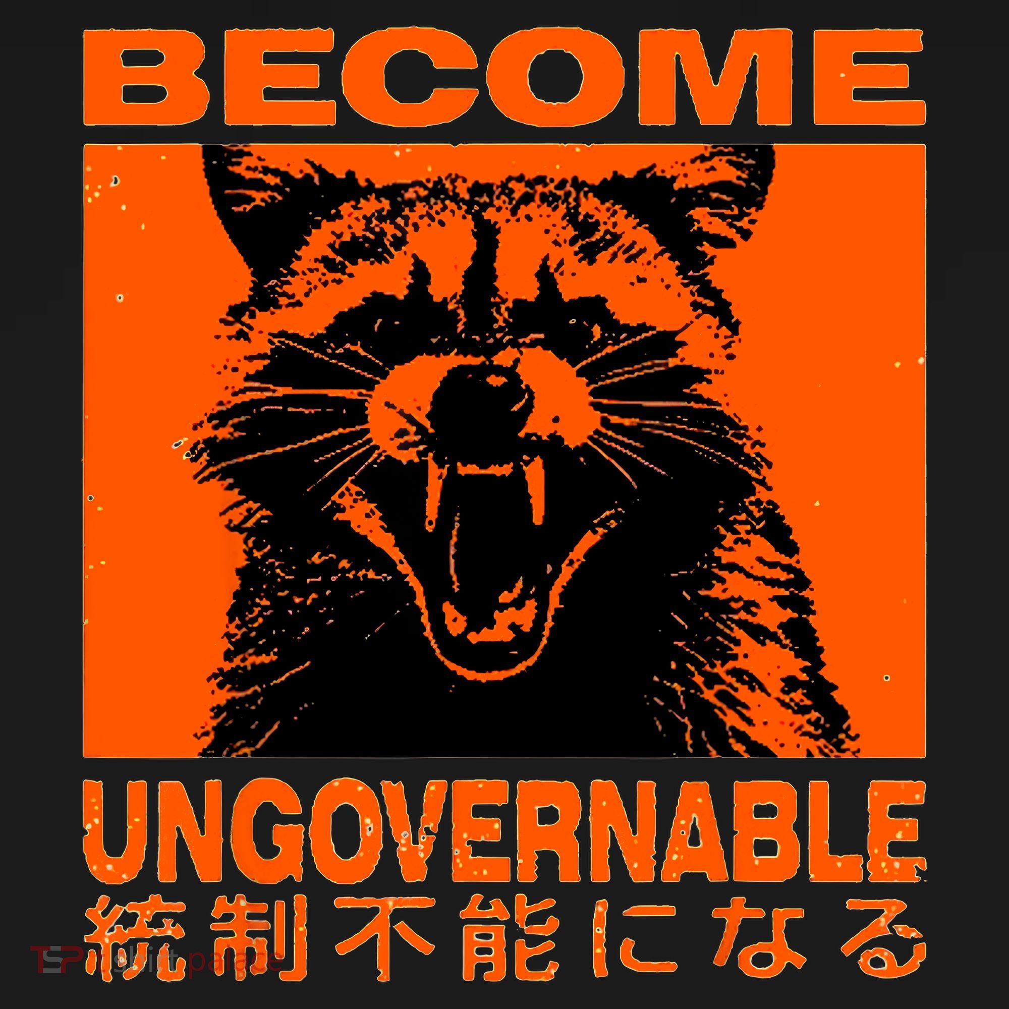 Become Ungovernable Funny Raccoon Japanese Apparel  Coaster