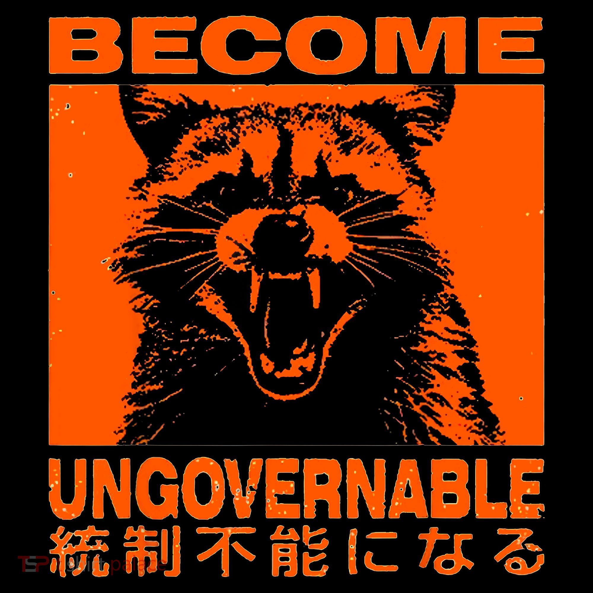 Become Ungovernable Funny Raccoon Japanese Apparel  Women's Hoodie
