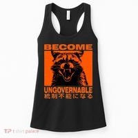 Become Ungovernable Funny Raccoon Japanese Apparel  Women's Tank Top thumb 0