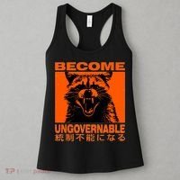 Become Ungovernable Funny Raccoon Japanese Apparel  Women's Tank Top thumb 3