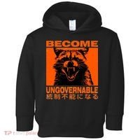 Become Ungovernable Funny Raccoon Japanese Apparel  Toddler Hoodie thumb 0