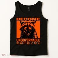 Become Ungovernable Funny Raccoon Japanese Apparel  Tank Top thumb 2