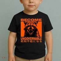 Become Ungovernable Funny Raccoon Japanese Apparel  Toddler T-Shirt thumb 2
