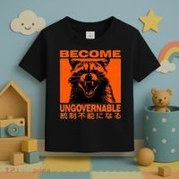 Become Ungovernable Funny Raccoon Japanese Apparel  Toddler T-Shirt thumb 3