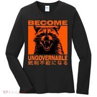 Become Ungovernable Funny Raccoon Japanese Apparel  Women's Long Sleeve Shirt thumb 0