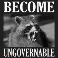 Become Ungovernable Funny Raccoon Face Meme Tumbler thumb 3