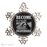 Become Ungovernable Funny Raccoon Face Meme Ornament thumb 0