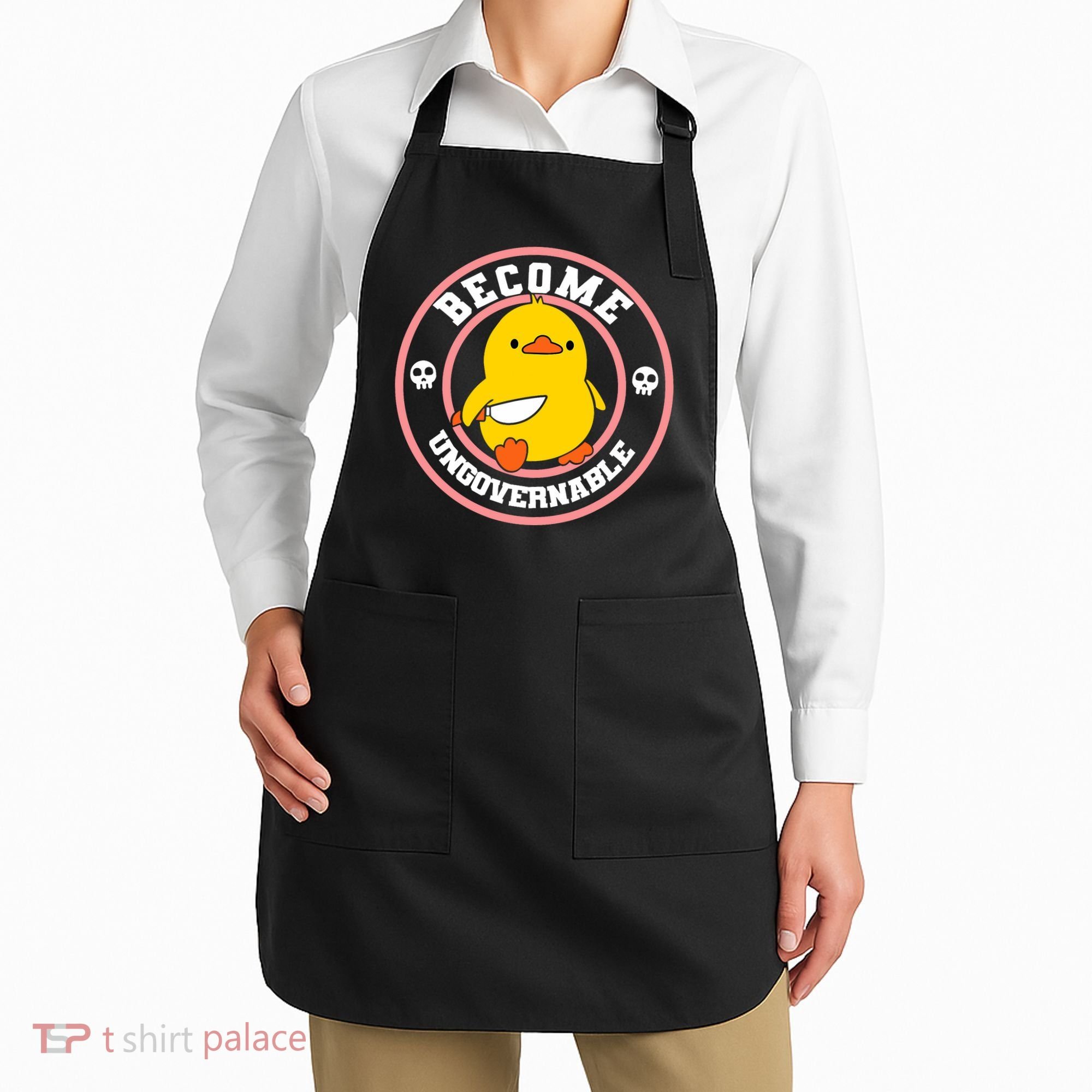 Become Ungovernable Funny Duck Knife Funny Duck Meme Quote  Apron