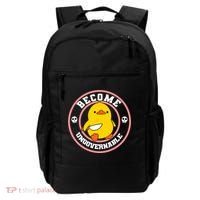 Become Ungovernable Funny Duck Knife Funny Duck Meme Quote  Backpack thumb 0