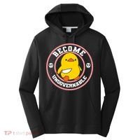 Become Ungovernable Funny Duck Knife Funny Duck Meme Quote  Performance Fleece Hoodie thumb 0