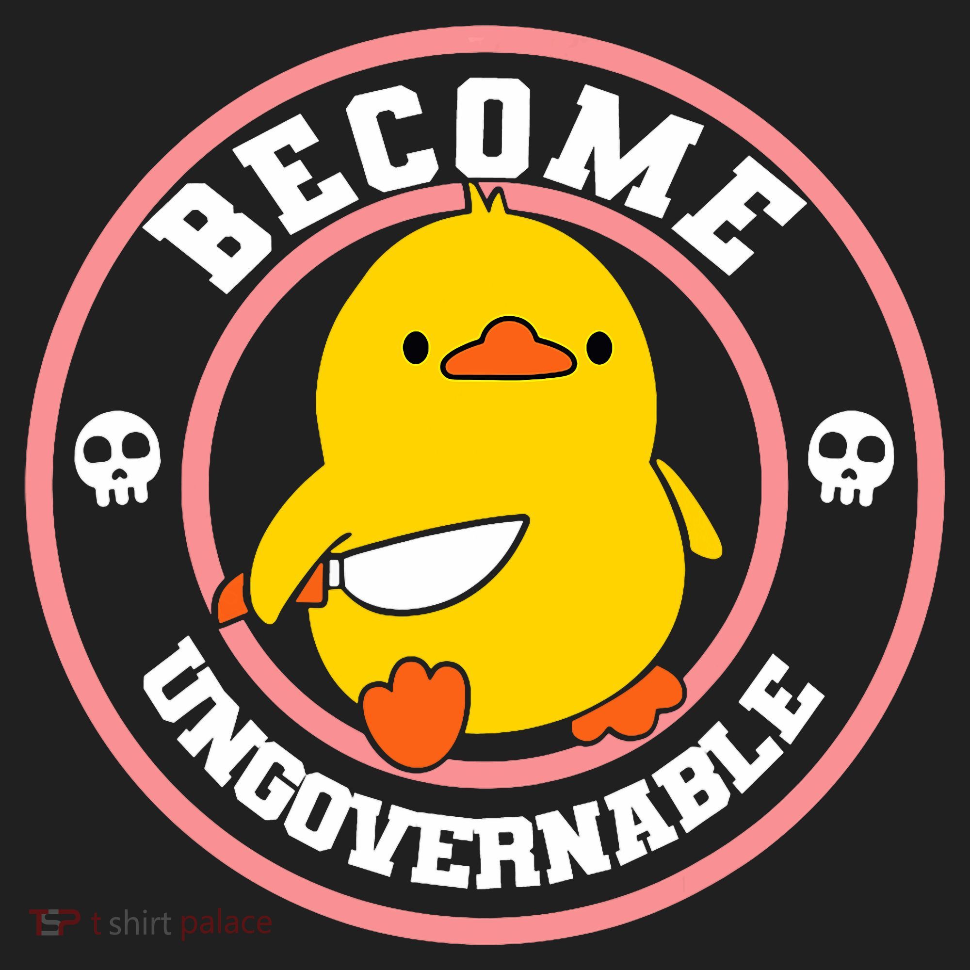 Become Ungovernable Funny Duck Knife Funny Duck Meme Quote  Hat