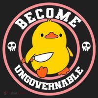 Become Ungovernable Funny Duck Knife Funny Duck Meme Quote  Golf Towel thumb 3