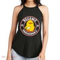 Become Ungovernable Funny Duck Knife Funny Duck Meme Quote  Women's Perfect Tri Rocker Tank thumb 2