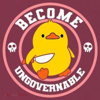 Become Ungovernable Funny Duck Knife Funny Duck Meme Quote  16oz Travel Tumbler thumb 2