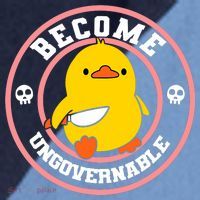 Become Ungovernable Funny Duck Knife Funny Duck Meme Quote  Raglan Baseball Sleeve Shirt thumb 2