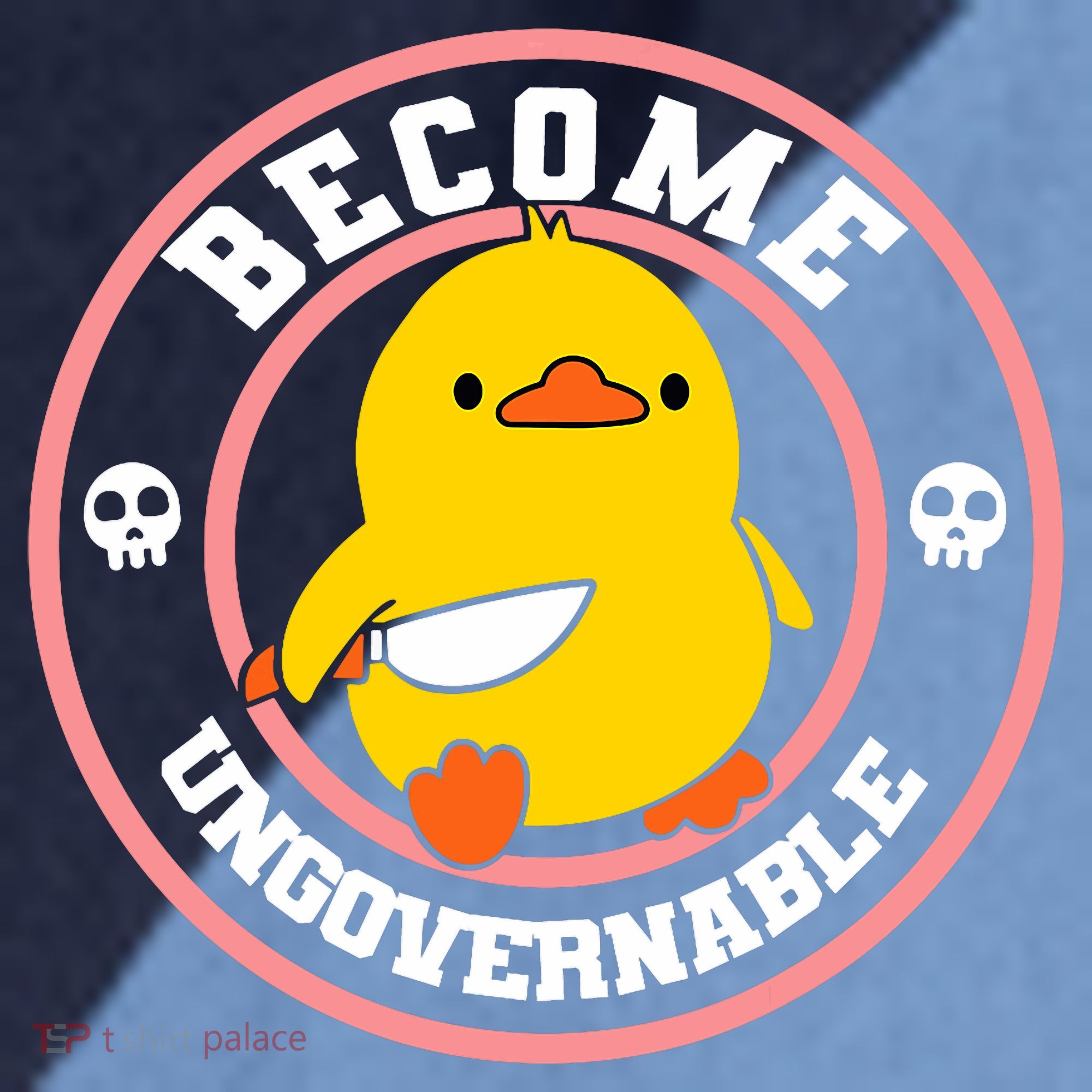 Become Ungovernable Funny Duck Knife Funny Duck Meme Quote  Raglan Baseball Sleeve Shirt