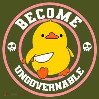 Become Ungovernable Funny Duck Knife Funny Duck Meme Quote  The Baniff Cuffed Pom Beanie thumb 2