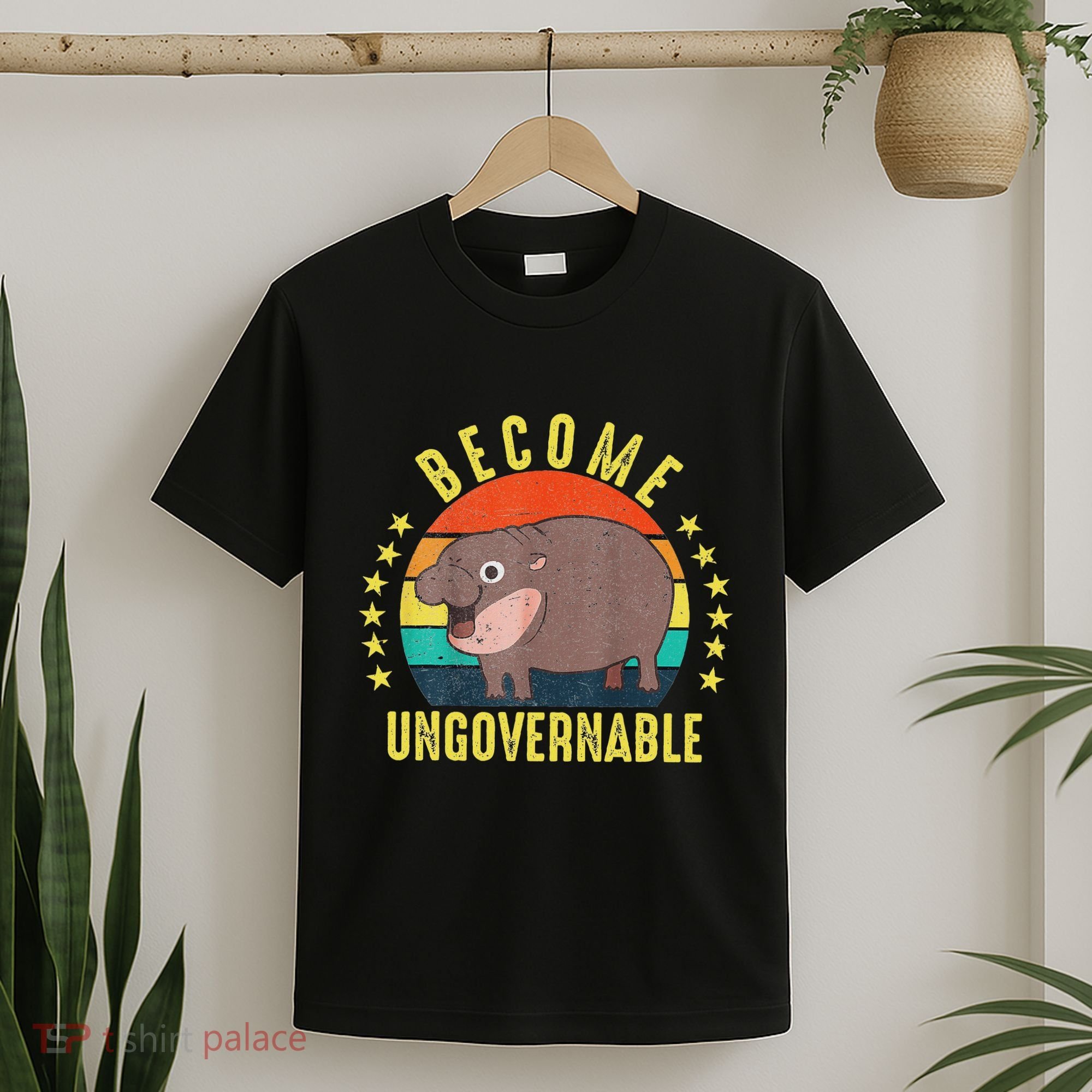 Become Ungovernable Funny Baby Hippo Moo Deng Funny Saying T-Shirt