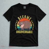 Become Ungovernable Funny Baby Hippo Moo Deng Funny Saying T-Shirt thumb 5