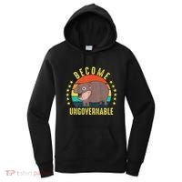 Become Ungovernable Funny Baby Hippo Moo Deng Funny Saying Women's Hoodie thumb 0