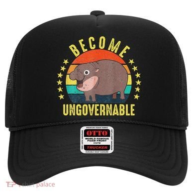 Become Ungovernable Funny Baby Hippo Moo Deng Funny Saying Hat