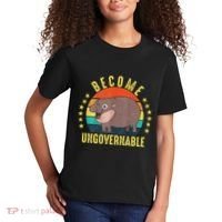 Become Ungovernable Funny Baby Hippo Moo Deng Funny Saying Kids T-Shirt thumb 2