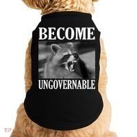 Become Ungovernable Funny Raccoon Face Meme Doggie Tank thumb 0