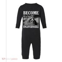 Become Ungovernable Funny Raccoon Face Meme Infant Fleece One Piece thumb 0