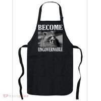 Become Ungovernable Funny Raccoon Face Meme Apron thumb 0