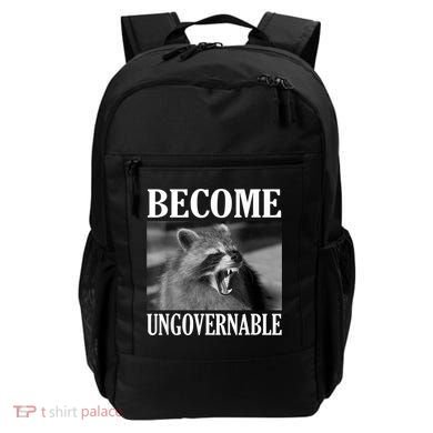 Become Ungovernable Funny Raccoon Face Meme Backpack