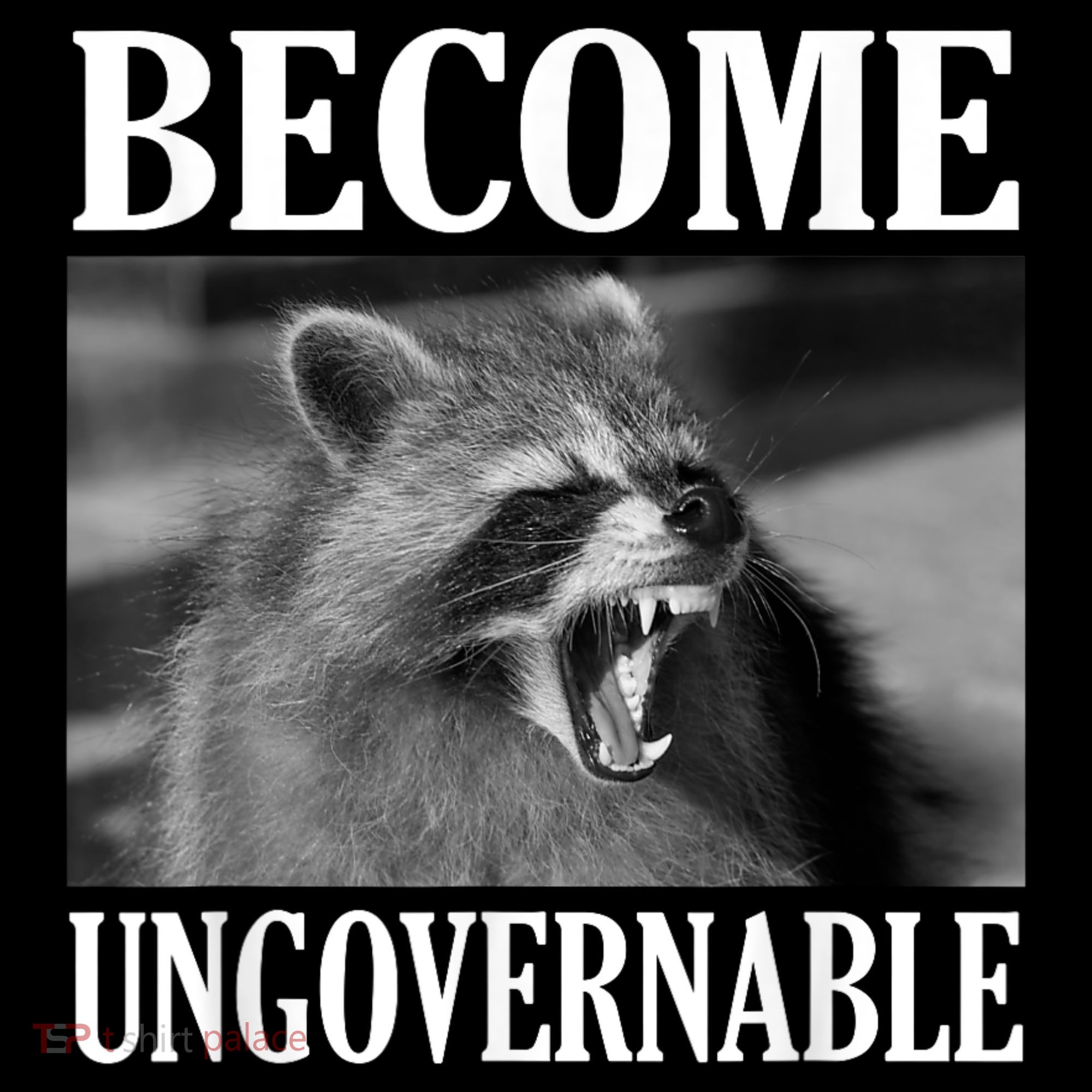 Become Ungovernable Funny Raccoon Face Meme Kids Sweatshirt