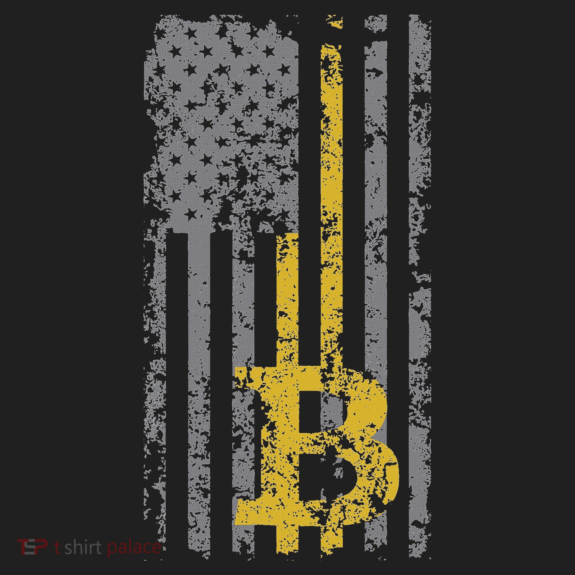 Bitcoin Usa Flag Distressed Digital Currency Lover Women's Sweatshirt
