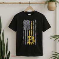 Bitcoin Usa Flag Distressed Digital Currency Lover T-Shirt thumb 2
