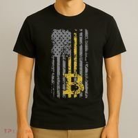 Bitcoin Usa Flag Distressed Digital Currency Lover T-Shirt thumb 3