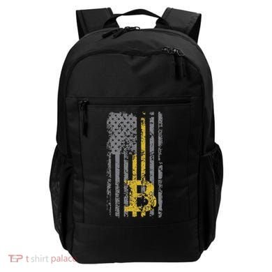 Bitcoin Usa Flag Distressed Digital Currency Lover Backpack