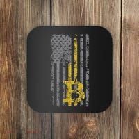 Bitcoin Usa Flag Distressed Digital Currency Lover Coaster thumb 0