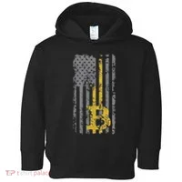 Bitcoin Usa Flag Distressed Digital Currency Lover Toddler Hoodie thumb 0