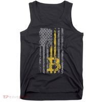 Bitcoin Usa Flag Distressed Digital Currency Lover Tank Top thumb 0