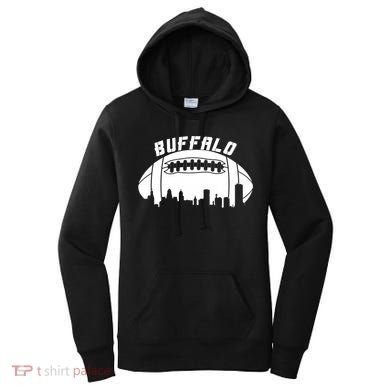 Buffalo Football City Skyline Women's Hoodie