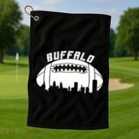 Buffalo Football City Skyline Golf Towel thumb 1