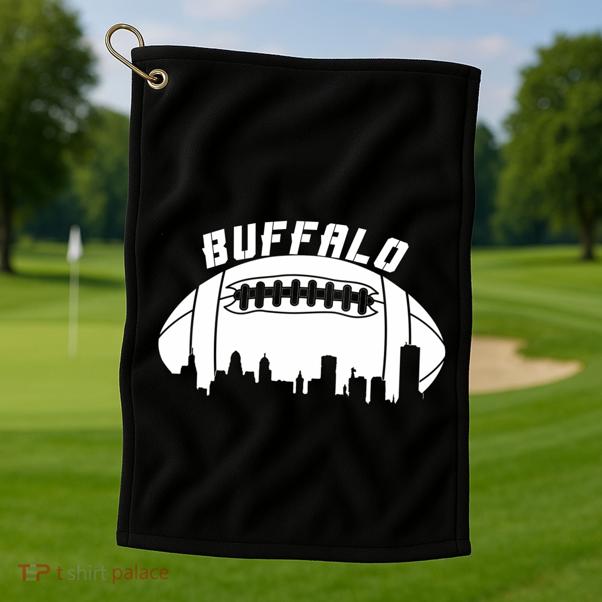 Buffalo Football City Skyline Golf Towel