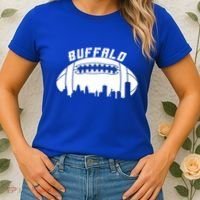 Buffalo Football City Skyline Women's T-Shirt thumb 2