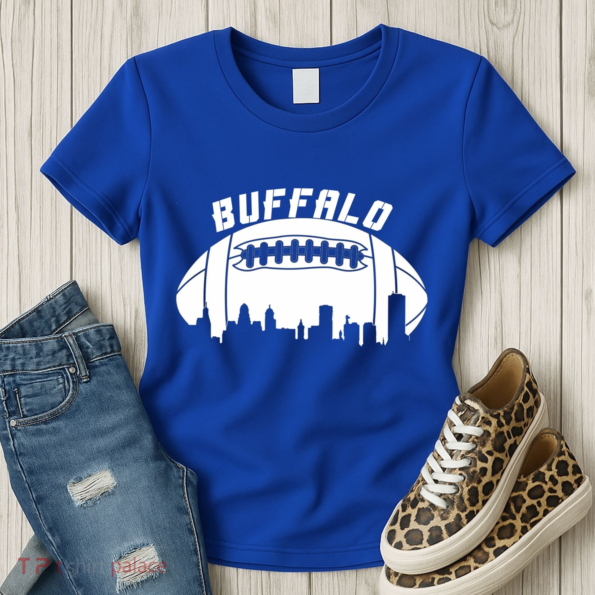 Buffalo Football City Skyline Women's T-Shirt