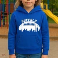 Buffalo Football City Skyline Kids Hoodie thumb 3