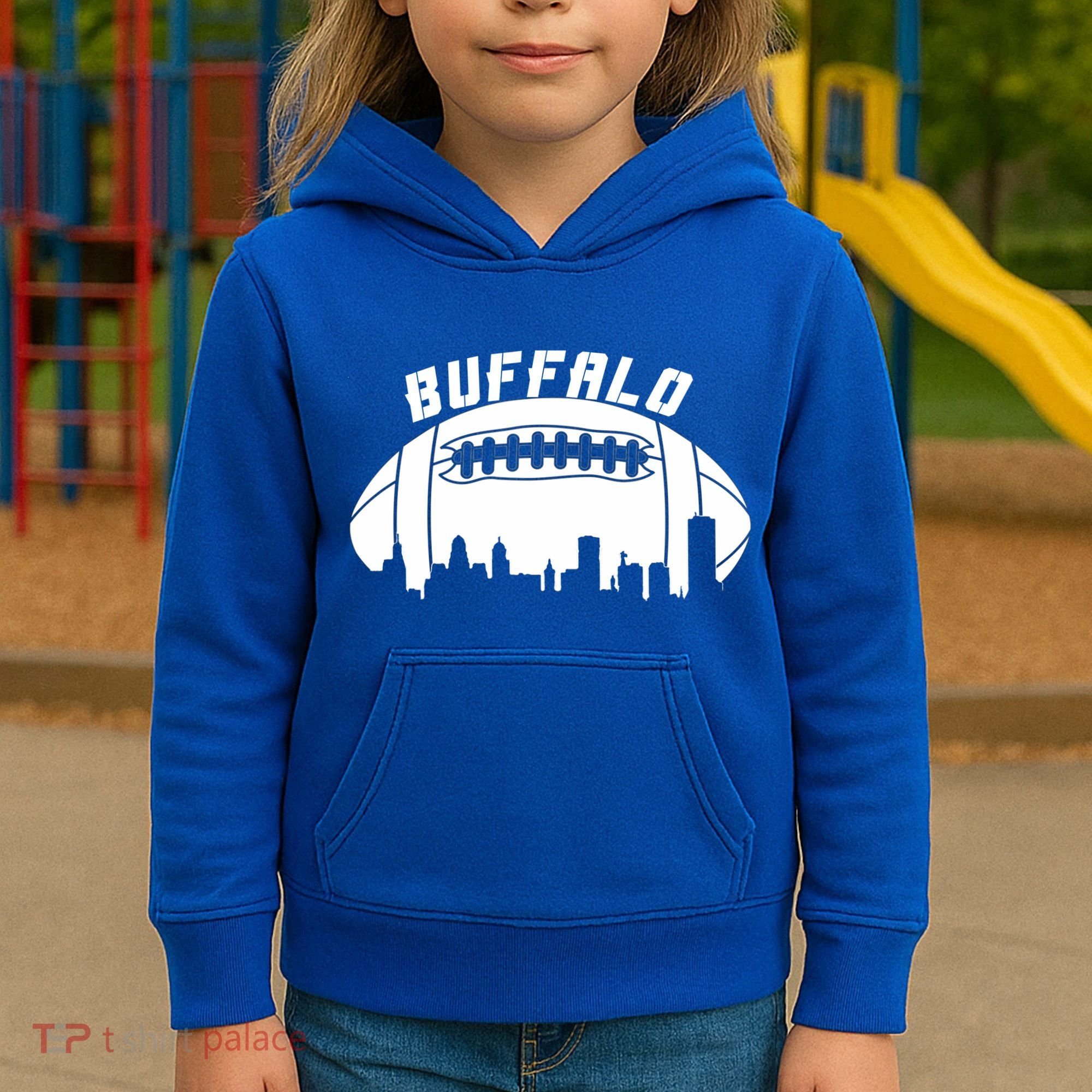 Buffalo Football City Skyline Kids Hoodie